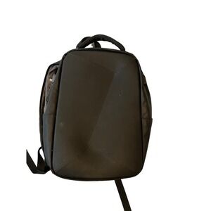 Clamshell Black Gray Padded Computer Backpack